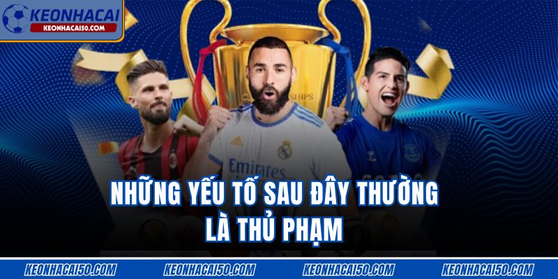 Những yếu tố sau đây thường là thủ phạm